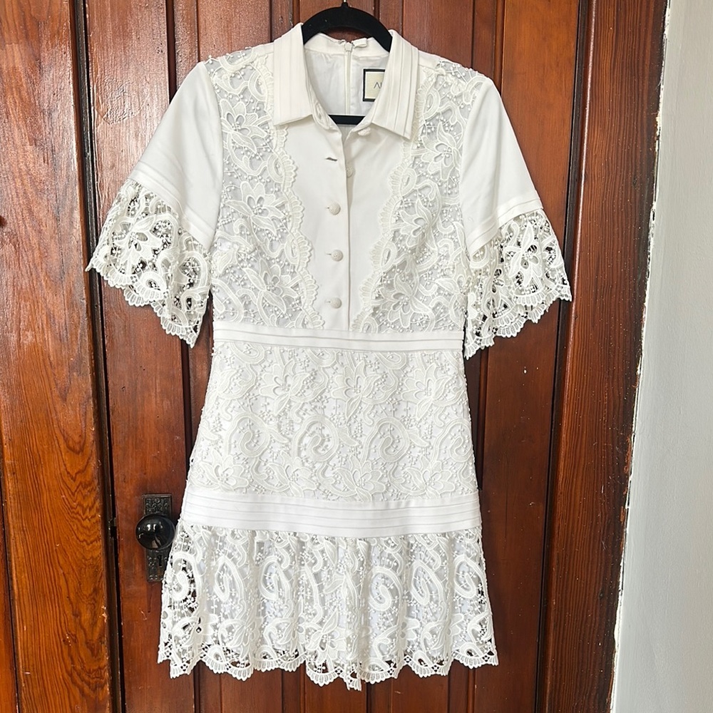 Alexis Liberty Lace Short Sleeve Mini Dress
